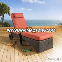 Beach lounger with wheel,Sun lounger with shade,Waterproof sun lounger cushion